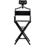 Krzesło z oparciem składane fotel do makijażu wizażu make-up aluminium lekkie Outlet - 2